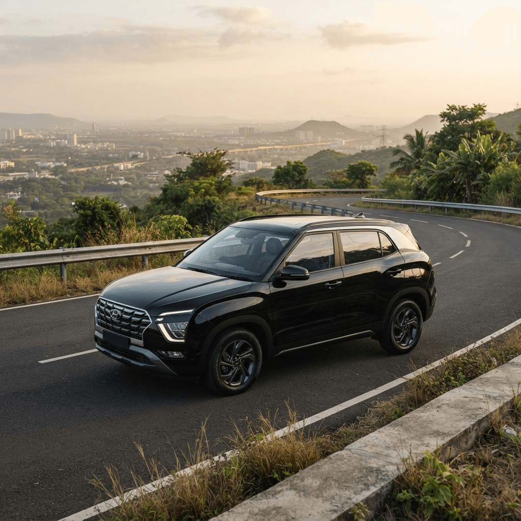 Black Hyundai Creta available from PuneCars