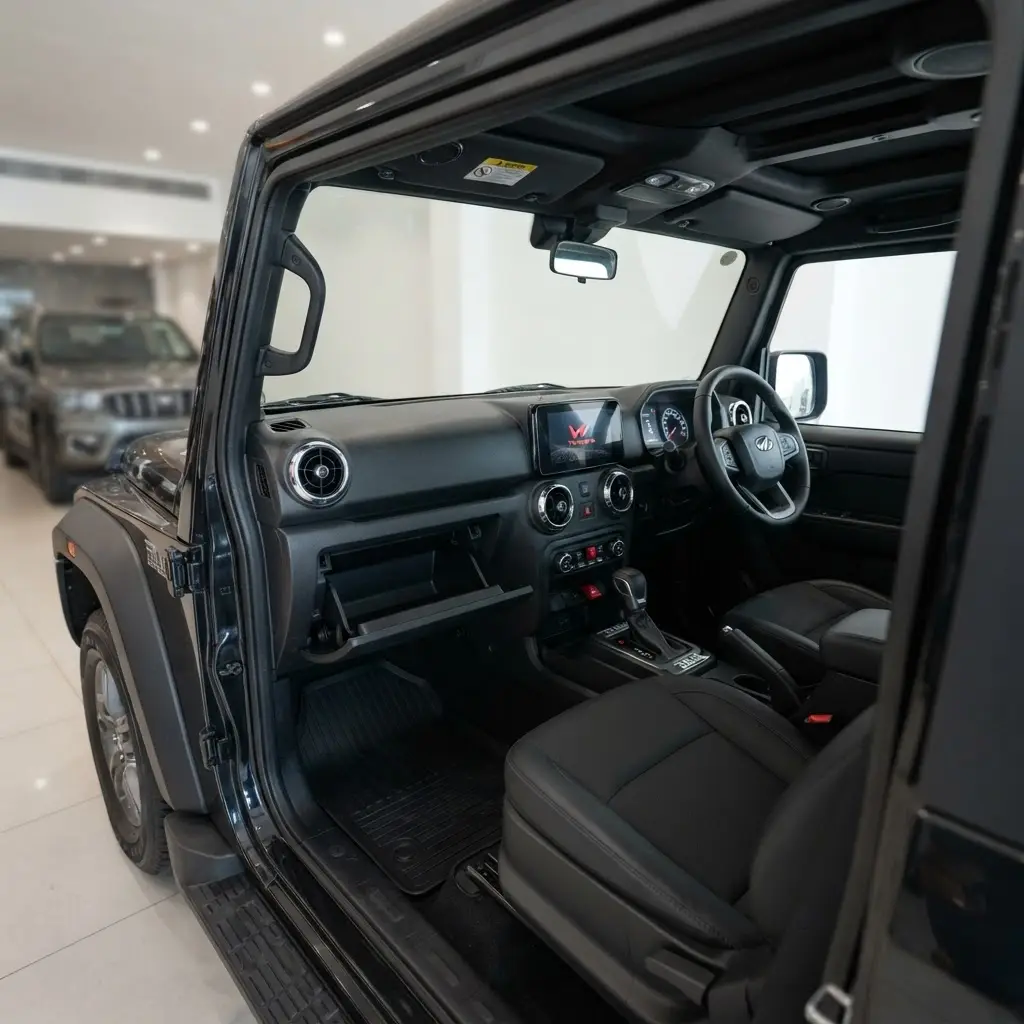 Mahindra Thar right-hand-drive cabin and interior