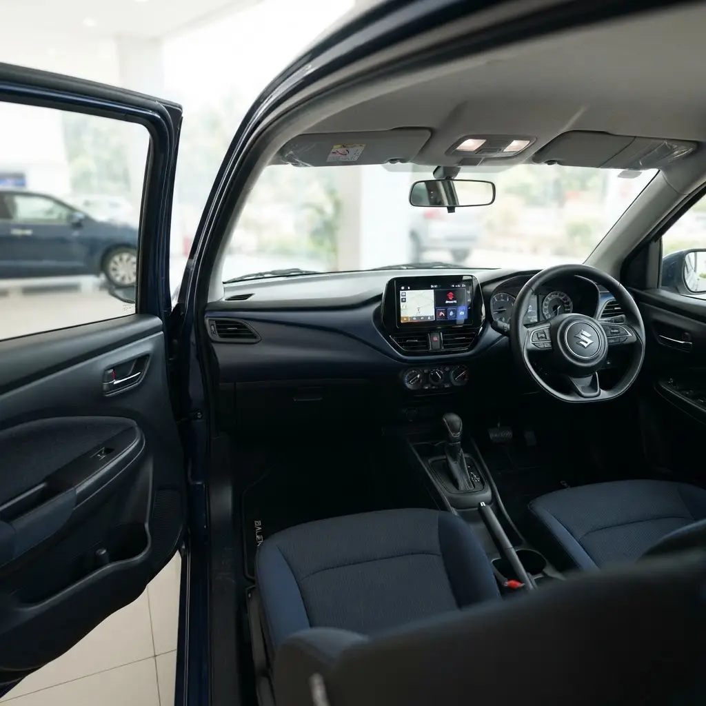 Maruti Suzuki Baleno right-hand-drive cabin and interior